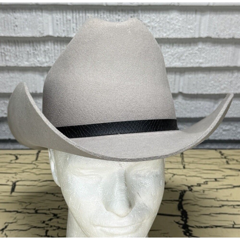 VTG Sheplers Dyna Felt Fur Blend Western Mens Cowboy Hat Size 7 USA - Picture 2 of 16